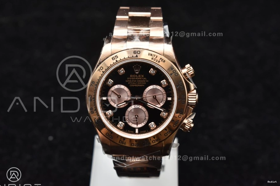 RG QF RG Daytona Edition V5 Dial 1:1 Best Diamonds SH4131 Black Braclet 126505 on 0210